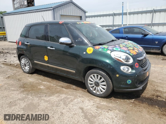 2015 FIAT 500L Lounge with VIN ZFBCFACH2FZ034998, listed as a Copart auction lot 54058445 with 149,247 mi miles and Salvage title. Bid and sale history available at DreamBid. Image 4.