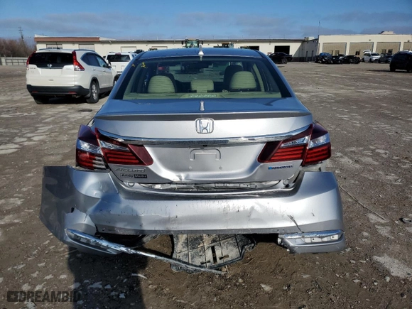2017 Honda Accord Hybrid EX-L with VIN JHMCR6F56HC015765, listed as a Copart auction lot 86901754 with 166,385 mi miles and Clean Title. Bid and sale history available at carsss.com. Image 6.