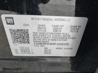 2023 Chevrolet Traverse LS with VIN 1GNERFKW4PJ226330, listed as a IAAI auction lot 41719795 with 42,334 mi miles. Bid and sale history available at carsss.com. Image 9.