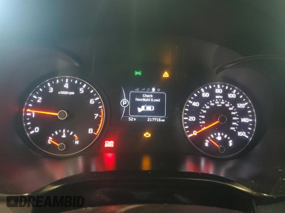 2016 Kia Optima EX with VIN 5XXGU4L38GG108407, listed as a Copart auction lot 51946745 with 217,716 mi miles and Salvage Title. Bid and sale history available at carsss.com. Image 9.