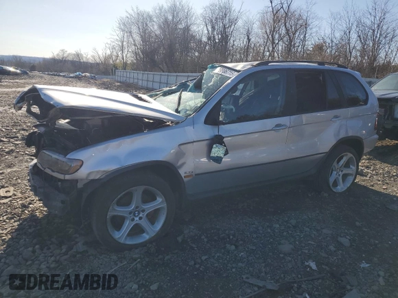 2002 BMW X5 3.0i with VIN 5UXFA53532LV73177, listed as a Copart auction lot 49886715 with 273,844 mi miles and Salvage Title. Bid and sale history available at carsss.com. Image 1.