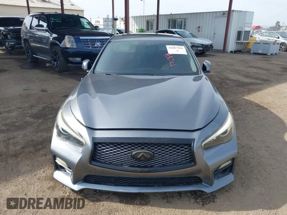 2017 Infiniti Q50 Red Sport 400 with VIN JN1FV7AP2HM850025, listed as a IAAI auction lot 41687964 with 70,334 mi miles. Bid and sale history available at carsss.com. Image 11.
