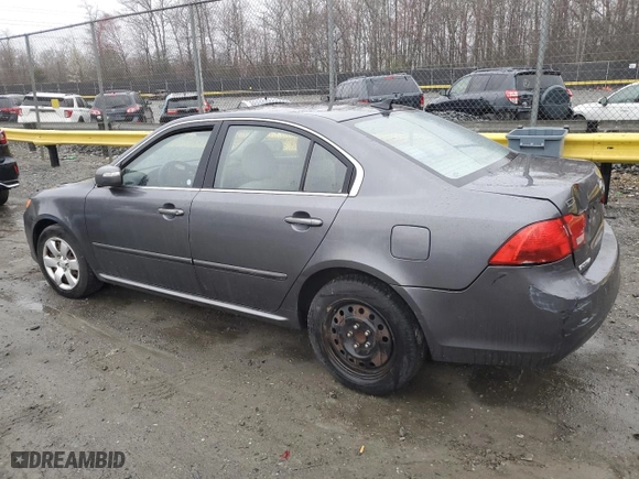 2009 Kia Optima LX with VIN KNAGE228495309675, listed as a Copart auction lot 49705575 with 140,613 mi miles and Salvage Title. Bid and sale history available at carsss.com. Image 2.