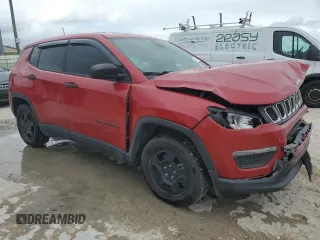 2018 Jeep Compass Sport with VIN 3C4NJCAB6JT409466, listed as a Copart auction lot 54982045 with 81,985 mi miles and Salvage title. Bid and sale history available at DreamBid. Image 4.