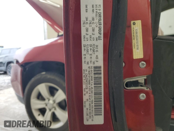 2015 Jeep Compass High Altitude Edition with VIN 1C4NJCEAXFD210158, listed as a Copart auction lot 51787025 with 140,734 mi miles and Salvage Title. Bid and sale history available at carsss.com. Image 13.