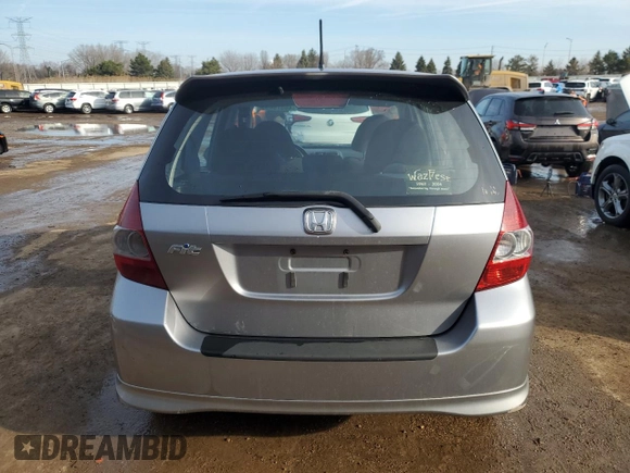 2007 Honda Fit Sport with VIN JHMGD38637S012380, listed as a Copart auction lot 48579455 with 149,907 mi miles and Salvage Title. Bid and sale history available at carsss.com. Image 6.