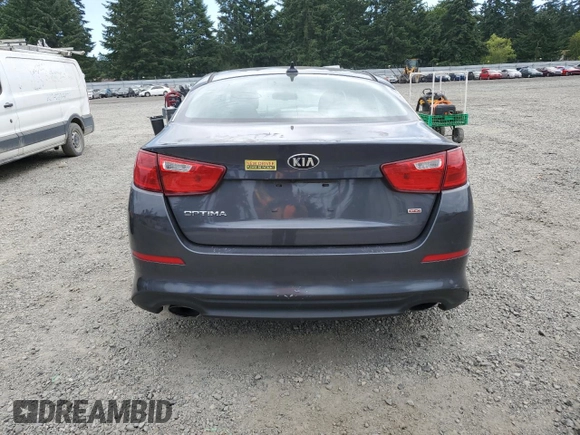 2015 Kia Optima LX with VIN KNAGM4A79F5631926, listed as a Copart auction lot 61419675 with Not provided miles and Salvage title. Bid and sale history available at DreamBid. Image 6.