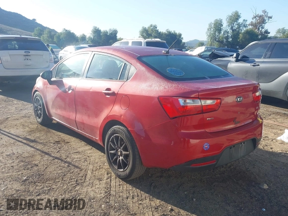 2013 Kia Rio LX with VIN KNADM4A30D6152690, listed as a IAAI auction lot 41966042 with 102,572 mi miles. Bid and sale history available at carsss.com. Image 3.