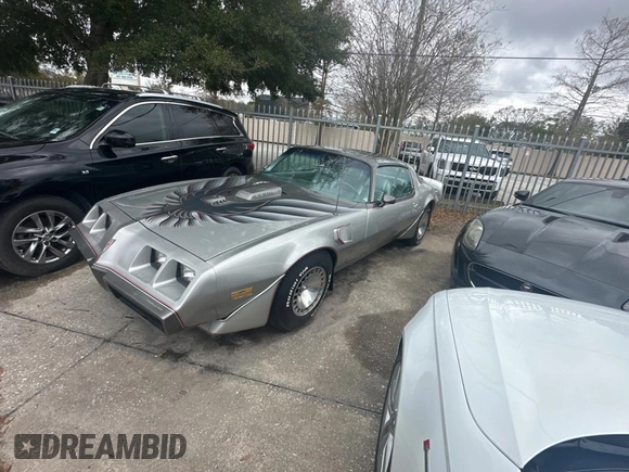 1979 Pontiac Firebird with VIN 2X87K9N151903, listed as a Copart auction lot 46483805 with 9,491 mi miles and Clean title. Bid and sale history available at DreamBid. Image 2.