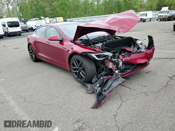 2024 Tesla Model S with VIN 5YJSA1E54RF542748, listed as a Copart auction lot 55210615 with Not provided miles and Salvage title. Bid and sale history available at DreamBid. Image 13.