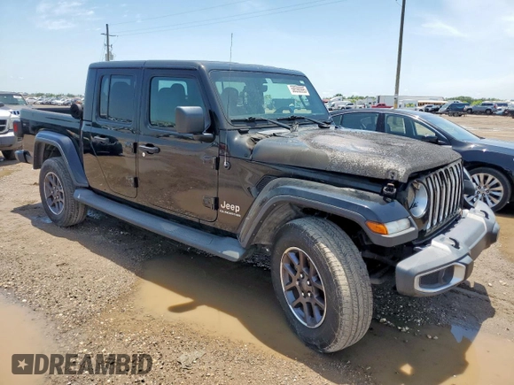 2021 Jeep Gladiator Overland z VIN 1C6HJTFG0ML578410, wystawiony jako Copart lot #58590995 z przebiegiem Nie podano mil oraz Szkoda całkowita • Salvage title. Historia ofert i sprzedaży dostępna na DreamBid. Obrazek 4.