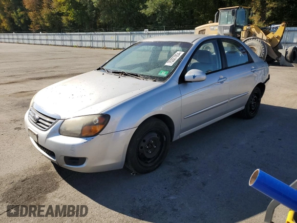 2009 Kia Spectra EX with VIN KNAFE222895603636, listed as a Copart auction lot 75327854 with 169,702 mi miles and Salvage Title. Bid and sale history available at carsss.com. Image 1.
