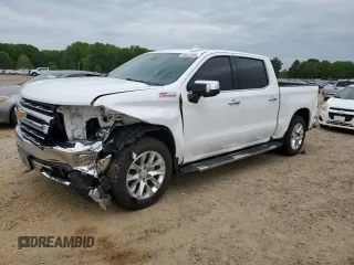 2021 Chevrolet Silverado 1500 LTZ with VIN 1GCUYGEDXMZ424317, listed as a Copart auction lot 53857505 with 102,653 mi miles and Salvage Title. Bid and sale history available at DreamBid. Image 1.