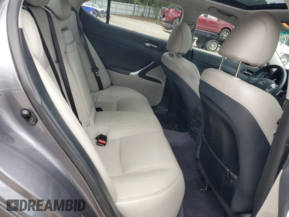2012 Lexus IS 250 with VIN JTHBF5C2XC5166405, listed as a Copart auction lot 58847595 with 179,947 mi miles and Salvage title. Bid and sale history available at DreamBid. Image 10.