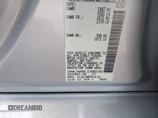 2013 Nissan Altima SL with VIN 1N4BL3AP0DC198036, listed as a IAAI auction lot 41995798 with 114,041 mi miles and . Bid and sale history available at DreamBid. Image 9.