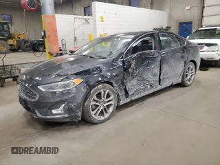 2020 Ford Fusion Hybrid Titanium with VIN 3FA6P0RU3LR233957, listed as a Copart auction lot 84908134 with 71,666 mi miles and Salvage Title. Bid and sale history available at carsss.com. Image 1.