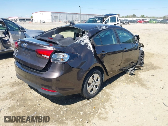 2018 Kia Forte LX with VIN 3KPFL4A71JE201144, listed as a IAAI auction lot 41874778 with 100,980 mi miles. Bid and sale history available at carsss.com. Image 4.