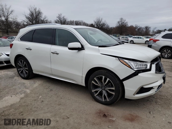 2020 Acura MDX w/Advance Pkg with VIN 5J8YD4H87LL025961, listed as a Copart auction lot 83522394 with 47,587 mi miles and Salvage Title. Bid and sale history available at carsss.com. Image 4.