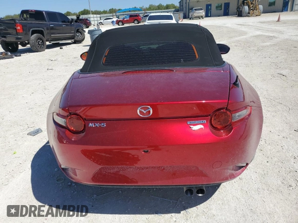 2021 Mazda MX-5 Miata Sport with VIN JM1NDAB7XM0452716, listed as a Copart auction lot 48001955 with 19,168 mi miles and Salvage title. Bid and sale history available at DreamBid. Image 6.