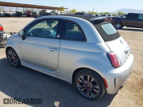 2014 FIAT 500 Abarth with VIN 3C3CFFJH8ET188400, listed as a IAAI auction lot 42014197 with 86,869 mi miles. Bid and sale history available at carsss.com. Image 3.