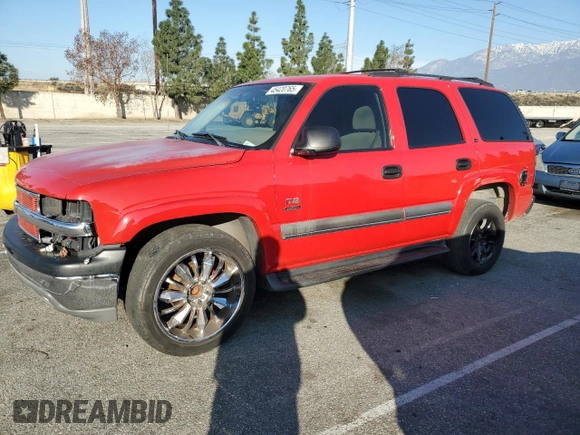 2002 Chevrolet Tahoe LS with VIN 1GNEC13V12R250234, listed as a Copart auction lot 45420765 with 175,526 mi miles and Salvage Title. Bid and sale history available at carsss.com. Image 1.