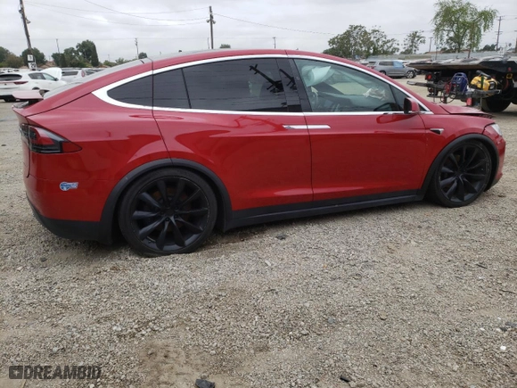 2021 Tesla Model X Long Range Plus with VIN 5YJXCBE24MF324376, listed as a Copart auction lot 81286344 with 50,866 mi miles and Salvage Title. Bid and sale history available at carsss.com. Image 3.