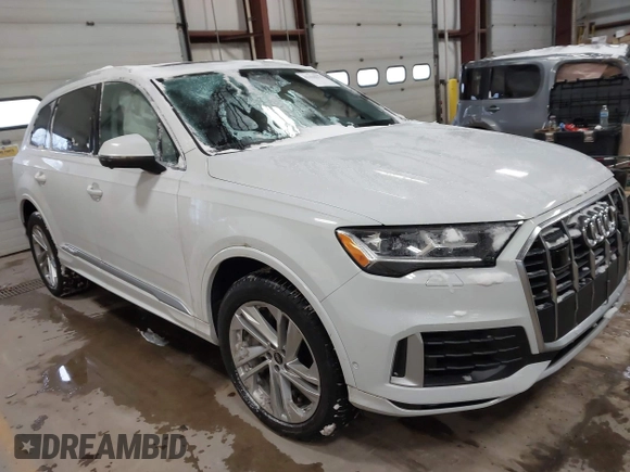 2023 Audi Q7 Premium Plus with VIN WA1LXBF79PD006076, listed as a IAAI auction lot 41410273 with 18,409 mi miles. Bid and sale history available at carsss.com. Image 1.