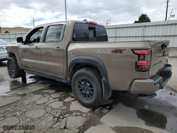 2023 Nissan Frontier PRO-4X with VIN 1N6ED1EK5PN641391, listed as a Copart auction lot 46895485 with 17,465 mi miles and Salvage Title. Bid and sale history available at carsss.com. Image 2.