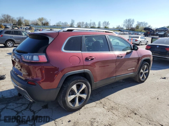 2019 Jeep Cherokee Limited with VIN 1C4PJMDX2KD404679, listed as a Copart auction lot 50390865 with 60,674 mi miles and Salvage Title. Bid and sale history available at carsss.com. Image 3.