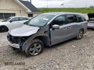 2019 Honda Odyssey EX-L z VIN 5FNRL6H74KB117846, wystawiony jako Copart lot #57892115 z przebiegiem 79 335 mil mil oraz Szkoda całkowita • Salvage title. Historia ofert i sprzedaży dostępna na DreamBid. Obrazek 1.