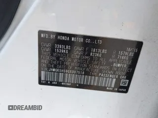 2016 Honda Fit LX with VIN JHMGK5H59GX007518, listed as a IAAI auction lot 41899665 with 68,188 mi miles. Bid and sale history available at carsss.com. Image 9.