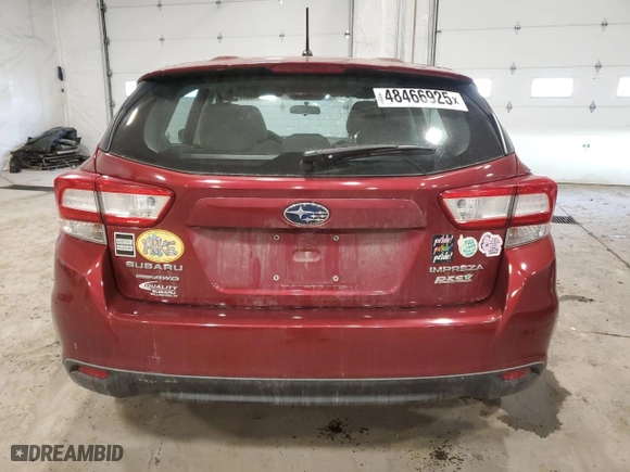 2017 Subaru Impreza with VIN 4S3GTAA65H1737781, listed as a Copart auction lot 48466925 with 71,072 mi miles and Salvage Title. Bid and sale history available at carsss.com. Image 6.