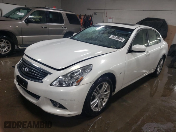 2015 Infiniti Q40 with VIN JN1CV6AP4FM580404, listed as a Copart auction lot 76910994 with 52,361 mi miles and Salvage Title. Bid and sale history available at carsss.com. Image 1.