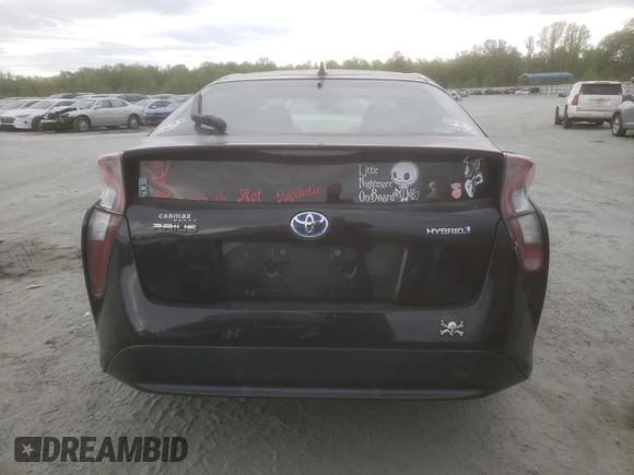 2016 Toyota Prius Two with VIN JTDKBRFU1G3509055, listed as a Copart auction lot 51541075 with 92,364 mi miles and Salvage Title. Bid and sale history available at DreamBid. Image 6.