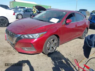 2021 Nissan Sentra SV with VIN 3N1AB8CV7MY280194, listed as a IAAI auction lot 41887920 with 53,741 mi miles. Bid and sale history available at carsss.com. Image 2.