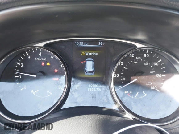 2016 Nissan Rogue SV with VIN KNMAT2MV4GP682301, listed as a IAAI auction lot 40922804 with 69,380 mi miles. Bid and sale history available at carsss.com. Image 7.