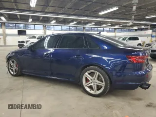 2019 Audi S4 Prestige with VIN WAUC4AF44KA005990, listed as a Copart auction lot 46662125 with 47,417 mi miles and Salvage Title. Bid and sale history available at carsss.com. Image 2.