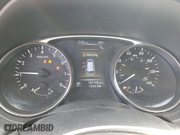 2016 Nissan Rogue SV with VIN KNMAT2MV4GP673100, listed as a Copart auction lot 53835905 with 109,158 mi miles and Salvage Title. Bid and sale history available at carsss.com. Image 9.