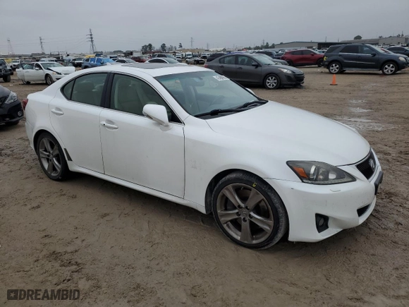 2012 Lexus IS 350 with VIN JTHBE5C26C5030856, listed as a Copart auction lot 42495955 with 129,950 mi miles and Salvage Title. Bid and sale history available at carsss.com. Image 4.
