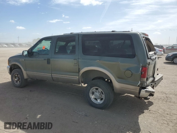 2000 Ford Excursion Limited с VIN 1FMNU43S3YEE17718, выставлен на аукционе Copart как лот 56458175 с пробегом 207 715 миль миль и Списание • Salvage title. История ставок и продаж доступна на DreamBid. Изображение 2.
