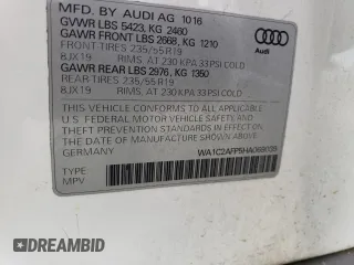 2017 Audi Q5 Premium with VIN WA1C2AFP5HA069039, listed as a Copart auction lot 54564475 with 147,461 mi miles and Salvage Title. Bid and sale history available at carsss.com. Image 13.