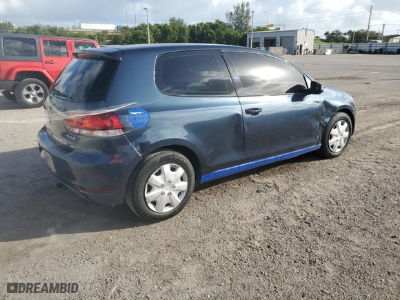 2012 Volkswagen Golf w/Conv & Sunroof with VIN WVWAB7AJ5CW312380, listed as a Copart auction lot 78921444 with 0 mi miles and Salvage Title. Bid and sale history available at carsss.com. Image 3.
