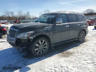2017 Infiniti QX80 Signature Edition with VIN JN8AZ2NE5H9158159, listed as a Copart auction lot 45513605 with 127,249 mi miles and Salvage Title. Bid and sale history available at carsss.com. Image 1.