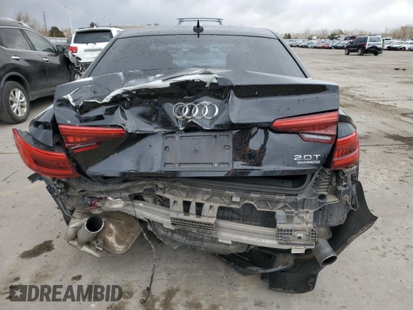 2017 Audi A4 Season of Audi Premium with VIN WAUDNAF4XHN043484, listed as a Copart auction lot 49296275 with 58,738 mi miles and Salvage Title. Bid and sale history available at carsss.com. Image 6.