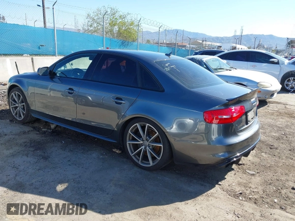 2016 Audi S4 Premium Plus with VIN WAUBGAFL4GA008390, listed as a IAAI auction lot 41831287 with 82,413 mi miles. Bid and sale history available at carsss.com. Image 3.