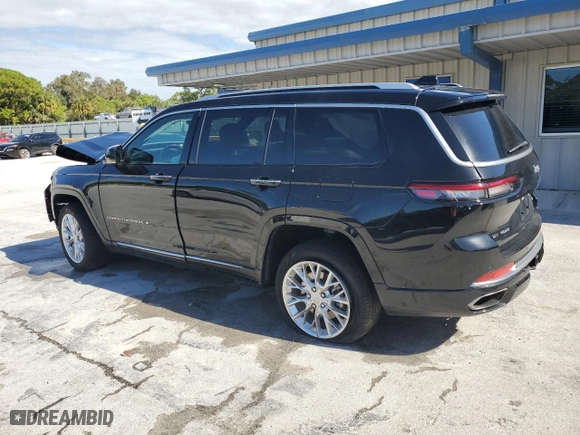 2021 Jeep Grand Cherokee L Summit Reserve with VIN 1C4RJKEGXM8109031, listed as a Copart auction lot 81243414 with 0 mi miles and Salvage Title. Bid and sale history available at carsss.com. Image 2.