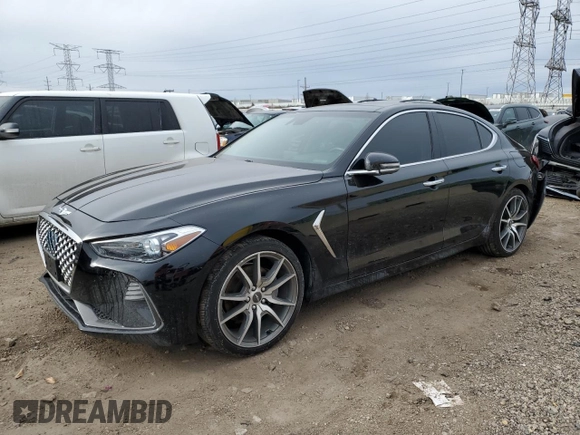 2020 Genesis G70 2.0T with VIN KMTG44LAXLU063118, listed as a Copart auction lot 44226235 with 42,575 mi miles and Salvage title. Bid and sale history available at DreamBid. Image 1.