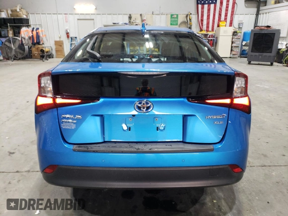 2020 Toyota Prius LE with VIN JTDL9RFU9L3019067, listed as a Copart auction lot 76759424 with 58,028 mi miles and Salvage Title. Bid and sale history available at DreamBid. Image 6.
