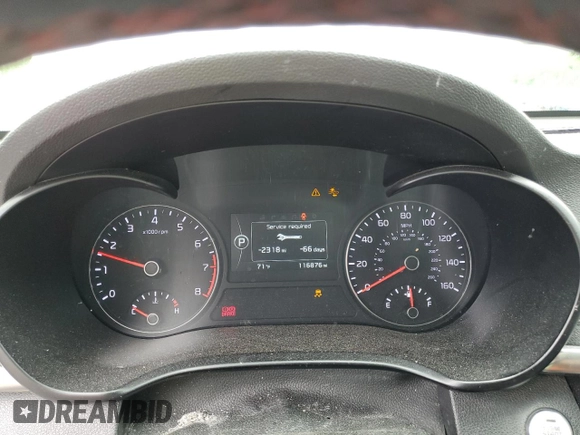 2017 Kia Optima SX with VIN 5XXGW4L20HG127312, listed as a Copart auction lot 56904675 with 116,876 mi miles and Salvage title. Bid and sale history available at DreamBid. Image 9.