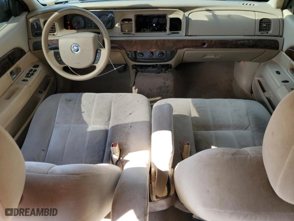2007 Mercury Grand Marquis GS with VIN 2MEFM74V57X603310, listed as a Copart auction lot 70229064 with 119,536 mi miles and Salvage Title. Bid and sale history available at carsss.com. Image 8.